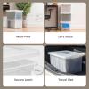imageIRIS USA File Box Plastic File Boxes With Lids Document Organizer for LetterLegal File Document Box Storage Bin For Hanging Files Secure Latching Lid Stackable BPAFree Clear 35 Qt 1 PackClear