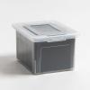 imageIRIS USA File Box Plastic File Boxes With Lids Document Organizer for LetterLegal File Document Box Storage Bin For Hanging Files Secure Latching Lid Stackable BPAFree Clear 35 Qt 1 PackClear