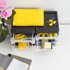 imageIRIS USA Plastic Desk Top 3Drawer Storage Organizer with Paper Tray Top 1Pack for Makeup Vanity Nail Polish Bathroom Stationery Art Craft Supplies Kitchen Office Garage Organization Medium BlackBlack