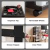 imageIRIS USA Plastic Drawer Storage Organizer Rolling Cart with Wheels Casters 10Drawers for Classroom Art Craft Supplies Dresser Closet Bathroom Dorm Bedroom Laundry Room BlackClearBlack
