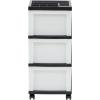 imageIRIS USA Plastic Drawer Storage Organizer Rolling Cart with Wheels Casters 6Drawers for Classroom Art Craft Supplies Dresser Closet Bathroom Dorm Bedroom Laundry Room BlackPearlSingle