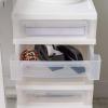 imageIRIS USA Plastic Drawer Storage Organizer Rolling Cart with Wheels Casters 7Drawers for Classroom Art Craft Supplies Dresser Closet Bathroom Dorm Bedroom Laundry Room WhiteClear5 Drawer