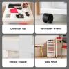 imageIRIS USA Plastic Drawer Storage Organizer Rolling Cart with Wheels Casters 7Drawers for Classroom Art Craft Supplies Dresser Closet Bathroom Dorm Bedroom Laundry Room WhiteClear4 Drawer