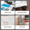 imageIRIS USA Plastic Drawer Storage Organizer Rolling Cart with Wheels Casters 7Drawers for Classroom Art Craft Supplies Dresser Closet Bathroom Dorm Bedroom Laundry Room WhiteClear10 Drawer