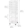 imageIRIS USA Plastic Drawer Storage Organizer Rolling Cart with Wheels Casters 7Drawers for Classroom Art Craft Supplies Dresser Closet Bathroom Dorm Bedroom Laundry Room WhiteClear7 Drawer
