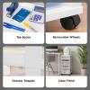 imageIRIS USA Plastic Drawer Storage Organizer Rolling Cart with Wheels Casters 7Drawers for Classroom Art Craft Supplies Dresser Closet Bathroom Dorm Bedroom Laundry Room WhiteClear5 Drawer