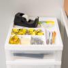 imageIRIS USA Plastic Drawer Storage Organizer Rolling Cart with Wheels Casters 7Drawers for Classroom Art Craft Supplies Dresser Closet Bathroom Dorm Bedroom Laundry Room WhiteClear6 Drawer