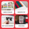 imageIRIS USA Plastic Stacking Desk Top 3Drawer Storage Organizer 4Pack for Makep Vanity Nail Polish Bathroom Stationery Art Craft Supplies Kitchen Office Garage and Small Organization Small WhiteMedium