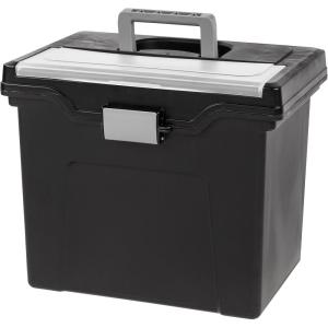 imageIRIS Portable Letter Size File Box wOrganizer Lid Black