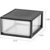 imageIRIS USA 47 Qt Plastic Drawer Storage Organizer Stacking Drawers 2Pack Stackable Unit with Sliding Drawer for Clothes Bedroom Kitchen Under Sink Pantry Craft Room Bathroom Dorm Office BlackBlack