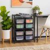 imageIRIS USA 47 Qt Plastic Drawer Storage Organizer Stacking Drawers 2Pack Stackable Unit with Sliding Drawer for Clothes Bedroom Kitchen Under Sink Pantry Craft Room Bathroom Dorm Office BlackBlack