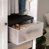 imageIRIS USA 47 Qt Plastic Drawer Storage Organizer Stacking Drawers 2Pack Stackable Unit with Sliding Drawer for Clothes Bedroom Kitchen Under Sink Pantry Craft Room Bathroom Dorm Office BlackBlack