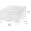 imageIRIS USA 47 Qt Plastic Drawer Storage Organizer Stacking Drawers 2Pack Stackable Unit with Sliding Drawer for Clothes Bedroom Kitchen Under Sink Pantry Craft Room Bathroom Dorm Office White30 Qt
