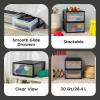 imageIRIS USA 47 Qt Plastic Drawer Storage Organizer Stacking Drawers 2Pack Stackable Unit with Sliding Drawer for Clothes Bedroom Kitchen Under Sink Pantry Craft Room Bathroom Dorm Office BlackBlack