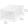 imageIRIS USA 47 Qt Plastic Drawer Storage Organizer Stacking Drawers 2Pack Stackable Unit with Sliding Drawer for Clothes Bedroom Kitchen Under Sink Pantry Craft Room Bathroom Dorm Office White6 Qt
