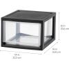 imageIRIS USA 47 Qt Plastic Drawer Storage Organizer Stacking Drawers 2Pack Stackable Unit with Sliding Drawer for Clothes Bedroom Kitchen Under Sink Pantry Craft Room Bathroom Dorm Office BlackBlack