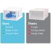 imageIRIS USA 47 Qt Plastic Drawer Storage Organizer Stacking Drawers 2Pack Stackable Unit with Sliding Drawer for Clothes Bedroom Kitchen Under Sink Pantry Craft Room Bathroom Dorm Office White14 Qt