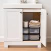 imageIRIS USA 47 Qt Plastic Drawer Storage Organizer Stacking Drawers 2Pack Stackable Unit with Sliding Drawer for Clothes Bedroom Kitchen Under Sink Pantry Craft Room Bathroom Dorm Office BlackBlack