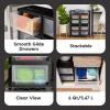 imageIRIS USA 47 Qt Plastic Drawer Storage Organizer Stacking Drawers 2Pack Stackable Unit with Sliding Drawer for Clothes Bedroom Kitchen Under Sink Pantry Craft Room Bathroom Dorm Office BlackBlack