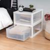 imageIRIS USA 47 Qt Plastic Drawer Storage Organizer Stacking Drawers 2Pack Stackable Unit with Sliding Drawer for Clothes Bedroom Kitchen Under Sink Pantry Craft Room Bathroom Dorm Office White30 Qt