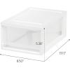 imageIRIS USA 6 Qt Plastic Drawer Storage Organizer Stacking Drawers 8Pack Stackable Unit with Sliding Drawer for Clothes Bedroom Kitchen Under Sink Pantry Craft Room Bathroom Dorm Office White
