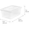 imageIRIS USA 6Pack Storage Bins with Lids 28 Quart Clear Stackable Containers Box Organize Shoes Closet Shelves Clothes Blankets Towels  BPAFree Plastic17 Qt  12 Pack