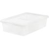 imageIRIS USA 6Pack Storage Bins with Lids 28 Quart Clear Stackable Containers Box Organize Shoes Closet Shelves Clothes Blankets Towels  BPAFree Plastic28 Qt  10 Pack