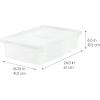 imageIRIS USA 6Pack Storage Bins with Lids 28 Quart Clear Stackable Containers Box Organize Shoes Closet Shelves Clothes Blankets Towels  BPAFree Plastic28 Qt  10 Pack