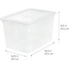 imageIRIS USA 6Pack Storage Bins with Lids 28 Quart Clear Stackable Containers Box Organize Shoes Closet Shelves Clothes Blankets Towels  BPAFree Plastic68 Qt  6 Pack