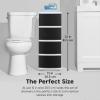 imageIRIS USA Plastic Drawer Storage Organizer 4Drawers for Classroom Art Supplies Dresser Closet Bathroom Dorm Bedroom Laundry Room Slim Narrow White Frame with Matte Blue Front PanelsBlack
