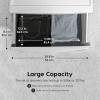 imageIRIS USA Plastic Drawer Storage Organizer 4Drawers for Classroom Art Supplies Dresser Closet Bathroom Dorm Bedroom Laundry Room Slim Narrow White Frame with Matte Blue Front PanelsWhite