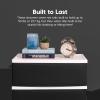 imageIRIS USA Plastic Drawer Storage Organizer 4Drawers for Classroom Art Supplies Dresser Closet Bathroom Dorm Bedroom Laundry Room Slim Narrow White Frame with Matte Blue Front PanelsBlack