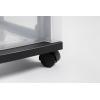 imageIRIS USA Plastic Drawer Storage Organizer Rolling Cart with Wheels Casters 5Drawers for Classroom Art Craft Supplies Dresser Closet Bathroom Dorm Bedroom Laundry Room Flat Smooth Top WhiteClearOrganizer top