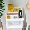 imagePlastic Drawer Storage Organizer Rolling Cart with Wheels Casters 3Drawers for Classroom Art Craft Supplies Dresser Closet Bathroom Dorm Bedroom Laundry Room WhiteClear