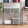 imagePlastic File Box Organizer with Secure Durable Latching Lid and File Rails Letter ampamp Legal Size Nestable and Stackable 4 Pack Clear4Pk Clear