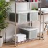 imagePlastic File Box Organizer with Secure Durable Latching Lid and File Rails Letter ampamp Legal Size Nestable and Stackable 4 Pack Clear4Pk Clear
