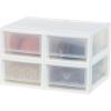 imageIRIS USA 47 Qt Plastic Drawer Storage Organizer Stacking Drawers 2Pack Stackable Unit with Sliding Drawer for Clothes Bedroom Kitchen Under Sink Pantry Craft Room Bathroom Dorm Office White6 Qt