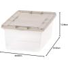 imageIRIS USA 12Pack Storage Bins with Lids 17 Quart Shoe Boxes Clear Stackable Containers Organize Shoes Closet Shelves Classroom Organization Teacher Tools Game Storage  BPAFree Plastic7 Qt  12 Pack  ClearSmoke