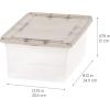 imageIRIS USA 12Pack Storage Bins with Lids 17 Quart Shoe Boxes Clear Stackable Containers Organize Shoes Closet Shelves Classroom Organization Teacher Tools Game Storage  BPAFree Plastic7 Qt  12 Pack  ClearSmoke