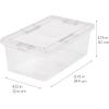 imageIRIS USA 12Pack Storage Bins with Lids 17 Quart Shoe Boxes Clear Stackable Containers Organize Shoes Closet Shelves Classroom Organization Teacher Tools Game Storage  BPAFree Plastic7 Qt  6 Pack