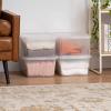 imageIRIS USA 12Pack Storage Bins with Lids 17 Quart Shoe Boxes Clear Stackable Containers Organize Shoes Closet Shelves Classroom Organization Teacher Tools Game Storage  BPAFree Plastic17 Qt  12 Pack