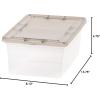 imageIRIS USA 12Pack Storage Bins with Lids 17 Quart Shoe Boxes Clear Stackable Containers Organize Shoes Closet Shelves Classroom Organization Teacher Tools Game Storage  BPAFree Plastic7 Qt  12 Pack  ClearSmoke