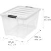 imageIRIS USA 19 Qt Stackable Plastic Storage Bins with Lids 6 Pack  BPAFree Made in USA  Discreet Organizing Solution Latches Durable Nestable Containers Secure Pull Handle  Pearl54 Qt  6 Pack