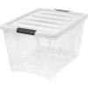 imageIRIS USA 19 Qt Stackable Plastic Storage Bins with Lids 6 Pack  BPAFree Made in USA  Discreet Organizing Solution Latches Durable Nestable Containers Secure Pull Handle  Pearl54 Qt  6 Pack