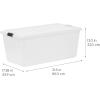 imageIRIS USA 27 Qt Stackable Plastic Storage Bins with Lids 6 Pack  BPAFree Made in USA  Discreet Organizing Solution Latches Durable Nestable Containers Secure Pull Handle  Pearl91 Qt  4 Pack