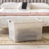 imageIRIS USA 27 Qt Stackable Plastic Storage Bins with Lids 6 Pack  BPAFree Made in USA  Discreet Organizing Solution Latches Durable Nestable Containers Secure Pull Handle  Pearl144 Qt  3 Pack