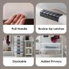 imageIRIS USA 27 Qt Stackable Plastic Storage Bins with Lids 6 Pack  BPAFree Made in USA  Discreet Organizing Solution Latches Durable Nestable Containers Secure Pull Handle  Pearl27 Qt  6 Pack