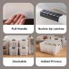 imageIRIS USA 27 Qt Stackable Plastic Storage Bins with Lids 6 Pack  BPAFree Made in USA  Discreet Organizing Solution Latches Durable Nestable Containers Secure Pull Handle  Pearl54 Qt  4 Pack