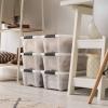 imageIRIS USA 27 Qt Stackable Plastic Storage Bins with Lids 6 Pack  BPAFree Made in USA  Discreet Organizing Solution Latches Durable Nestable Containers Secure Pull Handle  Pearl13 Qt  6 Pack