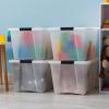 imageIRIS USA 27 Qt Stackable Plastic Storage Bins with Lids 6 Pack  BPAFree Made in USA  Discreet Organizing Solution Latches Durable Nestable Containers Secure Pull Handle  Pearl54 Qt  4 Pack